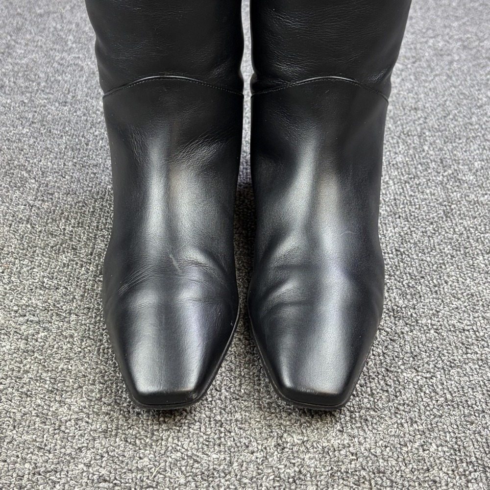 Banana Republic Italian Leather Tall Knee High Boots Black Women's Size 7 - Picture 5 of 13